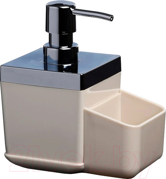 Изображение товара Дозатор моющего средства с подставкой для губки Primanova M-E51-09 (бежевый)