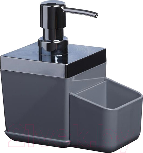 Изображение товара Дозатор моющего средства с подставкой для губки Primanova M-E51-07 (серый)