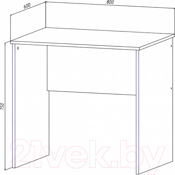 Изображение товара Письменный стол МДК СП1 800x600x750 (венге)