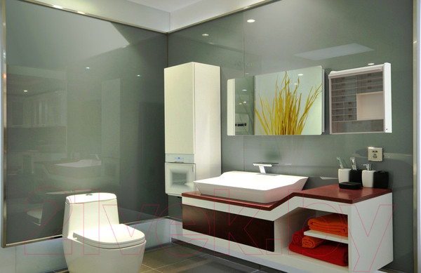 Изображение товара Шкаф для ванной Primanova M-09201 (белый)