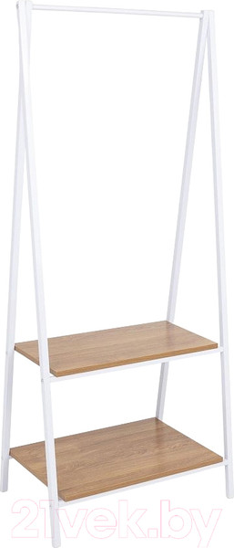 Изображение товара Стойка для одежды AksHome Capella (белый/коричневый)