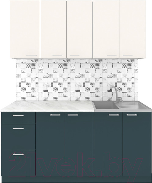 Изображение товара Кухонный гарнитур Агута Альфа 1.6/60 (бензин/сатин/этория)