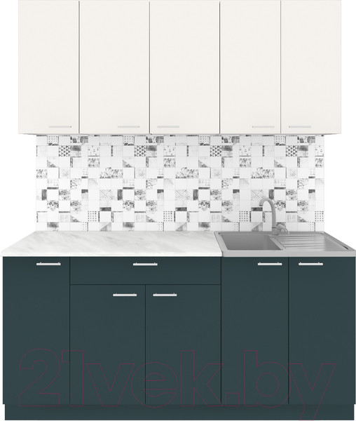 Изображение товара Кухонный гарнитур Агута Альфа 1.7 (бензин/сатин/этория)