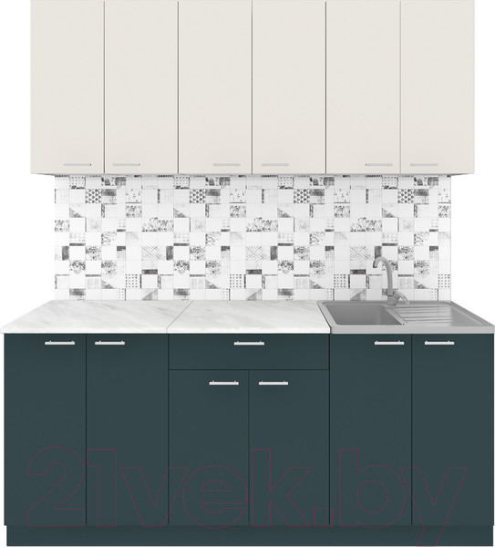 Изображение товара Кухонный гарнитур Агута Альфа 1.8/60 (бензин/сатин/этория)