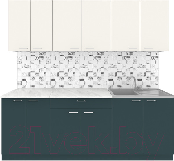 Изображение товара Кухонный гарнитур Агута Альфа 2.2 (бензин/сатин/этория)