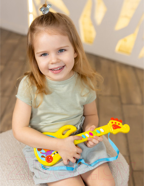 Изображение товара Музыкальная игрушка Азбукварик Гитара Любимые песенки / 3123А (желтый)