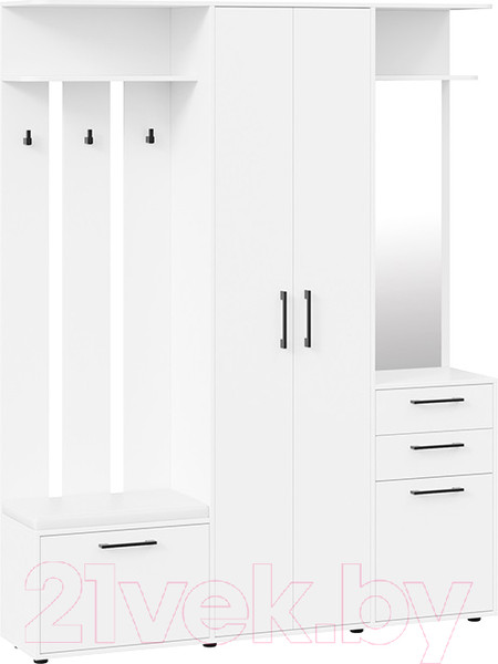 Изображение товара Секция в прихожую ТриЯ Витра тип 2 (белый ясень)