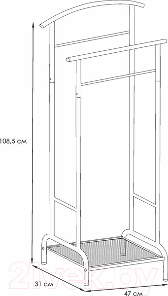 Изображение товара Стойка для одежды ЗМИ Римини 2 / ВКР2 Б (белый)