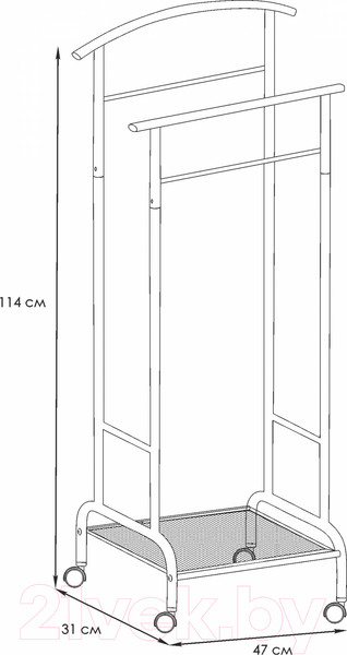 Изображение товара Стойка для одежды ЗМИ Римини 2М ВКР2М (белый)