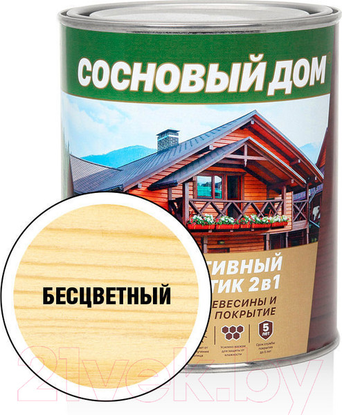 Изображение товара Защитно-декоративный состав Сосновый дом Бесцветный (800мл)