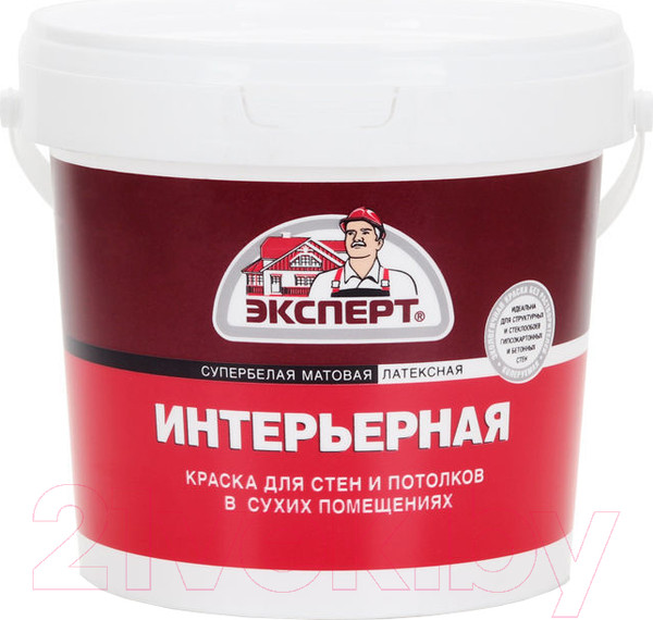 Изображение товара Краска Эксперт Интерьерная (1.3кг, супербелый)