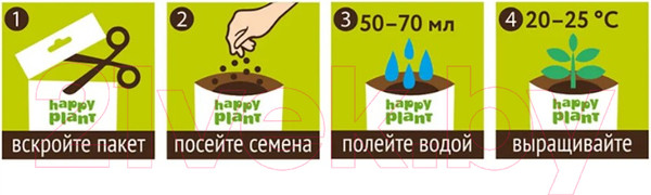 Изображение товара Набор для выращивания растений Happy Plant Настурция очаровательная / hpd-11