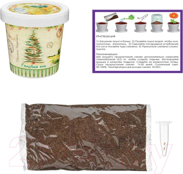 Изображение товара Набор для выращивания растений Rostokvisa Ель голубая / 88062