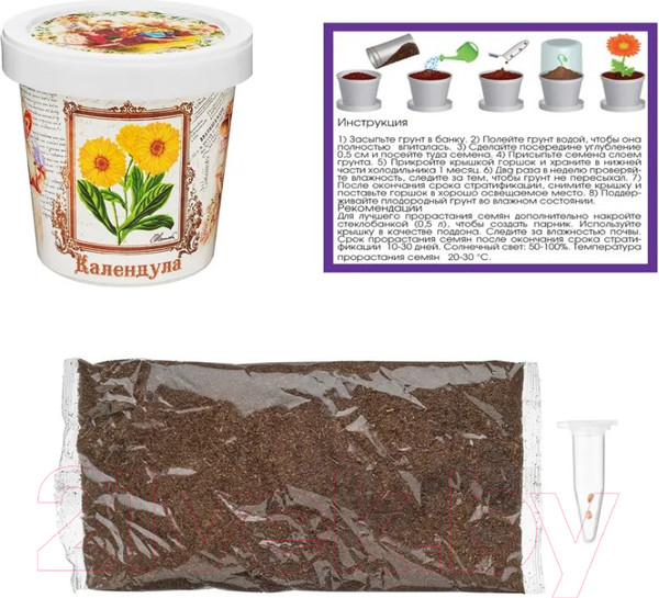 Изображение товара Набор для выращивания растений Rostokvisa Календула / O1504