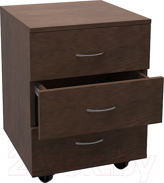Изображение товара Тумба МДК ТБ3 выкатная с 3 ящиками 454x456x530 (венге)