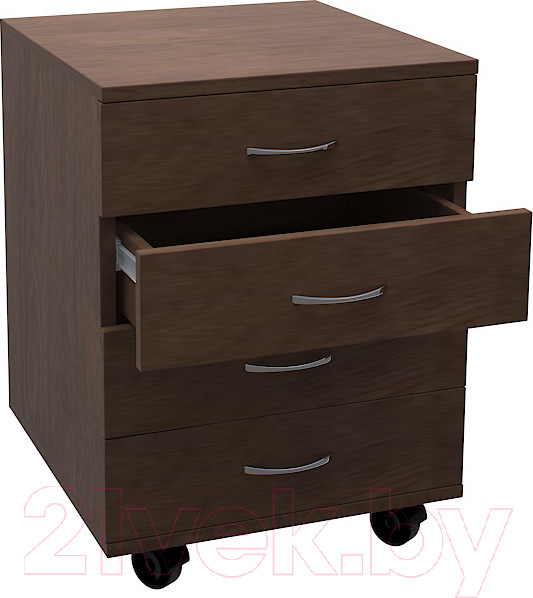 Изображение товара Тумба МДК ТБ4 выкатная с 4 ящиками 454x456x530 (венге)