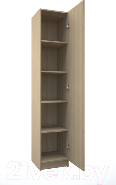 Изображение товара Стеллаж МДК СЛУ2 узкий закрытый 390x386x2000 (дуб млечный)