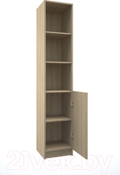 Изображение товара Стеллаж МДК СЛУ3 узкий закрытый 390x386x2000 (дуб млечный)