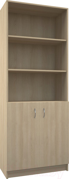 Изображение товара Стеллаж МДК СЛШ3 широкий с 2 дверьми и полками 780x386x2000 (дуб млечный)