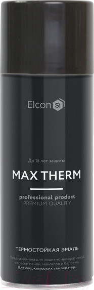 Изображение товара Эмаль Elcon Термостойкая до 400C (520мл, коричневый)