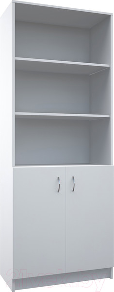 Изображение товара Стеллаж МДК СЛШ3 широкий с 2 дверьми и полками 780x386x2000 (белый)