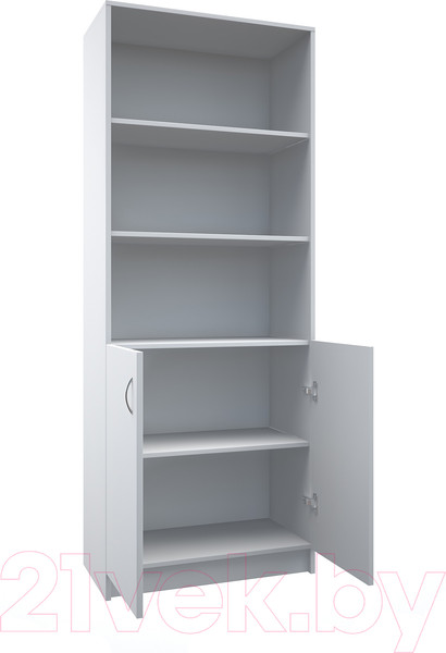 Изображение товара Стеллаж МДК СЛШ3 широкий с 2 дверьми и полками 780x386x2000 (белый)