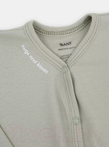 Изображение товара Комбинезон для малышей Rant Hugs And Kisses / 1172/2-74 (Light Green, р.74)