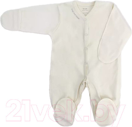 Изображение товара Комбинезон для малышей Rant Hugs And Kisses / 1672/4-62 (Vanilla Beige, р.62)