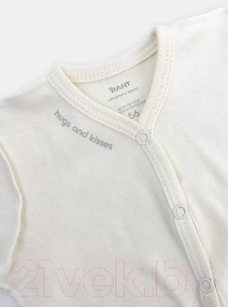 Изображение товара Комбинезон для малышей Rant Hugs And Kisses / 1672/4-62 (Vanilla Beige, р.62)