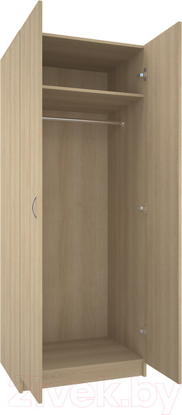 Изображение товара Шкаф МДК ШК1 для одежды 2-х дверный 780x596x2000 (дуб млечный)