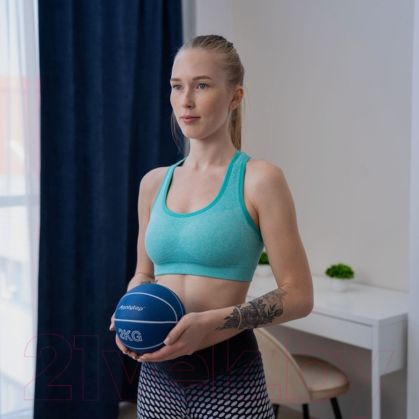 Изображение товара Медицинбол Onlytop 2763596 (2кг, синий)