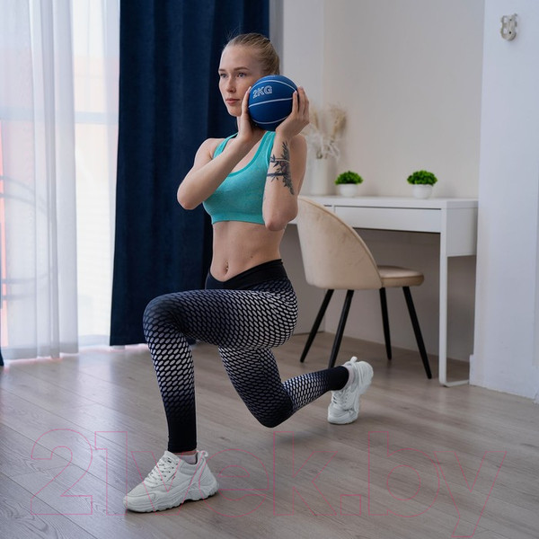 Изображение товара Медицинбол Onlytop 2763596 (2кг, синий)