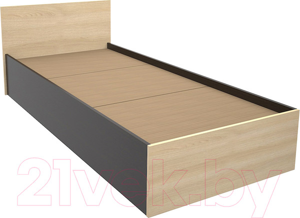 Изображение товара Односпальная кровать МДК КР9 80x200/700x952x2032 (венге/дуб млечный)