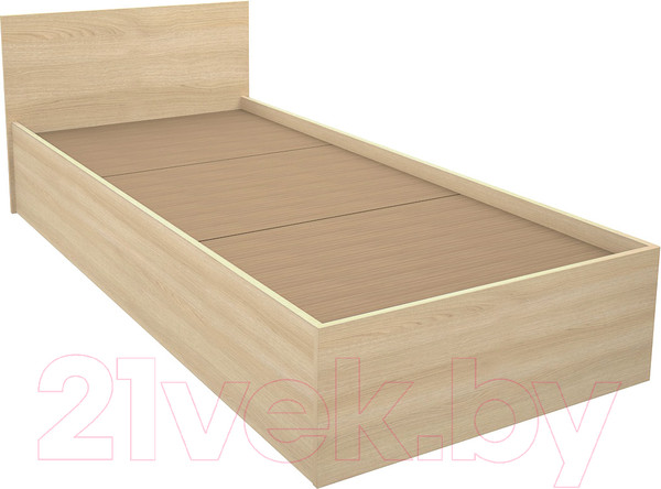 Изображение товара Односпальная кровать МДК КР9 80x200/700x952x2032 (дуб млечный)