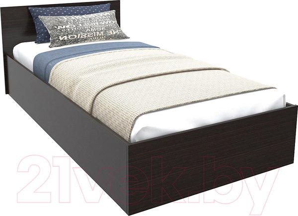 Изображение товара Односпальная кровать МДК КР10 100x200/700x1052x2032 (венге)