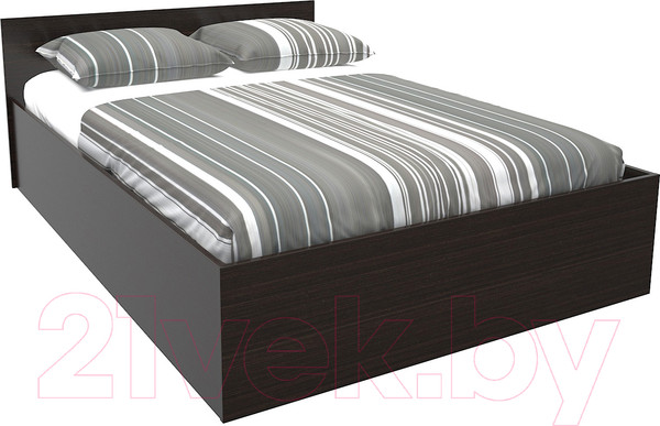 Изображение товара Полуторная кровать МДК КР12 140x200/700x1452x2032 (венге)