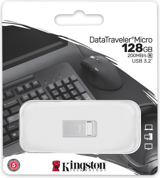 Изображение товара USB flash накопитель Kingston Data Traveler Micro 128Gb (DTMC3G2/128GB)