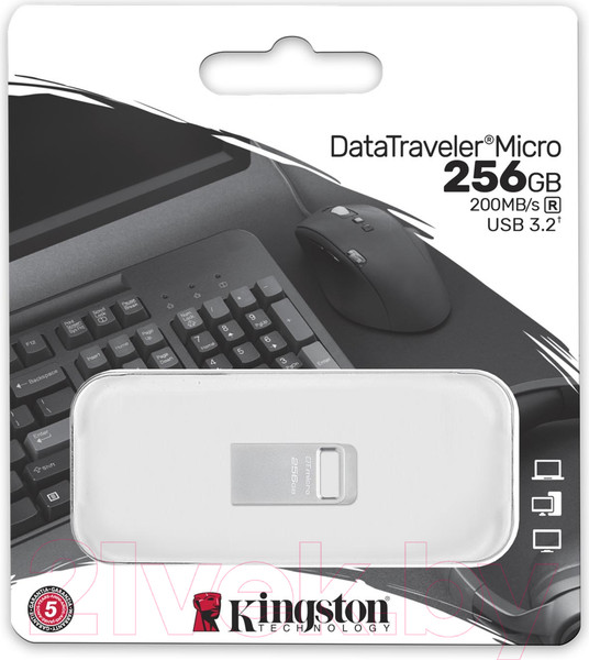 Изображение товара USB flash накопитель Kingston Data Traveler Micro 256Gb (DTMC3G2/256GB)