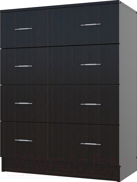Изображение товара Комод МДК КМ2 с 4 ящиками 1050x800x418 (венге)