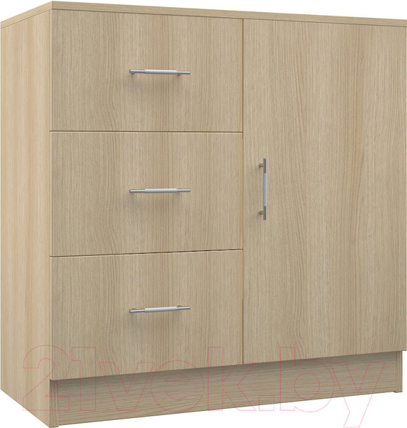 Изображение товара Тумба МДК КМ1Д с ящиками и дверками 820x800x418 (дуб млечный)