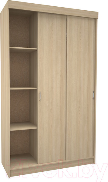 Изображение товара Шкаф-купе МДК СК1 3-х створчатый 2020x1300x520 (дуб млечный)