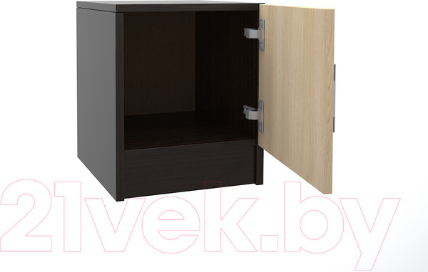 Изображение товара Прикроватная тумба МДК КМ3 420x350x380 (венге/дуб млечный)