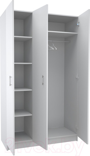 Изображение товара Шкаф МДК СК3 3-х створчатый 1980x1200x490 (белый)