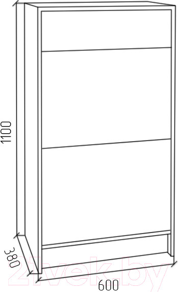 Изображение товара Тумба для обуви МДК ПРО 1100x600x400 (венге)