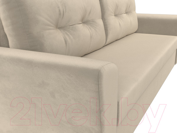 Изображение товара Диван Лига Диванов Амстердам Лайт 310 / 112434 (микровельвет бежевый)