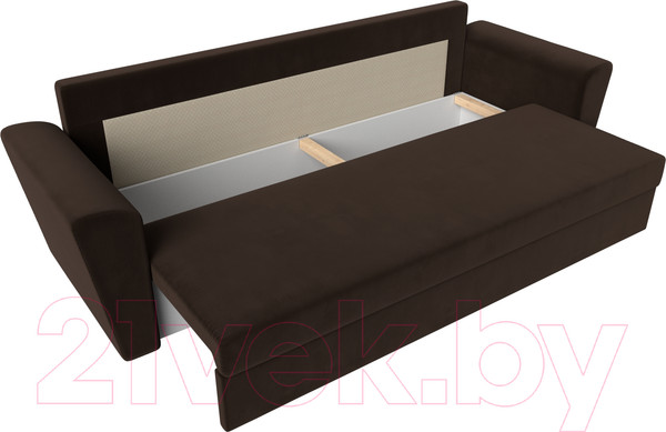 Изображение товара Диван Лига Диванов Амстердам Лайт 310 / 112439 (микровельвет коричневый)