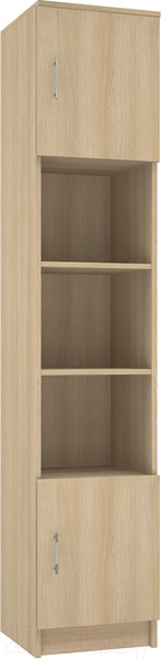Изображение товара Шкаф-пенал МДК ПРС2 открытый с 2 дверками 2020x400x400 (дуб млечный)