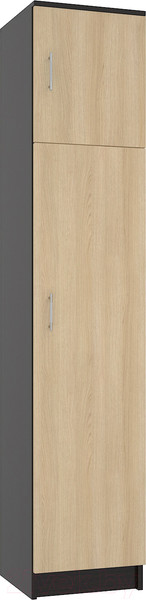Изображение товара Шкаф-пенал МДК ПРСЗ закрытый 2020x400x400 (венге/дуб млечный)
