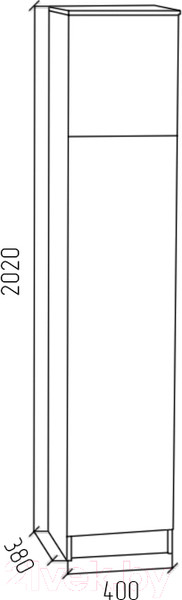 Изображение товара Шкаф-пенал МДК ПРСЗ закрытый 2020x400x400 (белый)