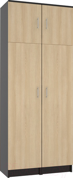 Изображение товара Шкаф МДК ПРШ1 2-х створчатый 2020x800x400 (венге/дуб млечный)